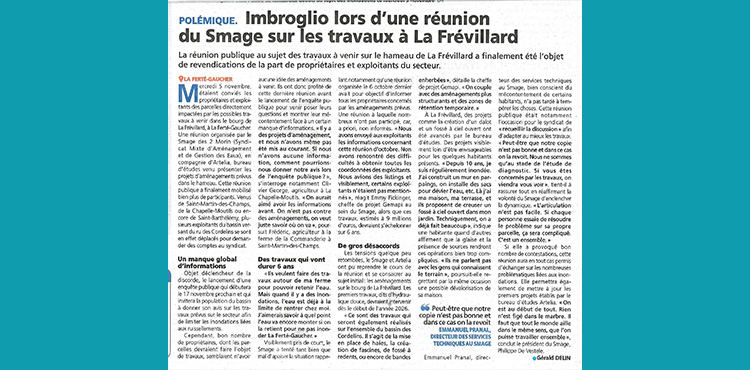 Imbroglio lors d'une réunion du Smage