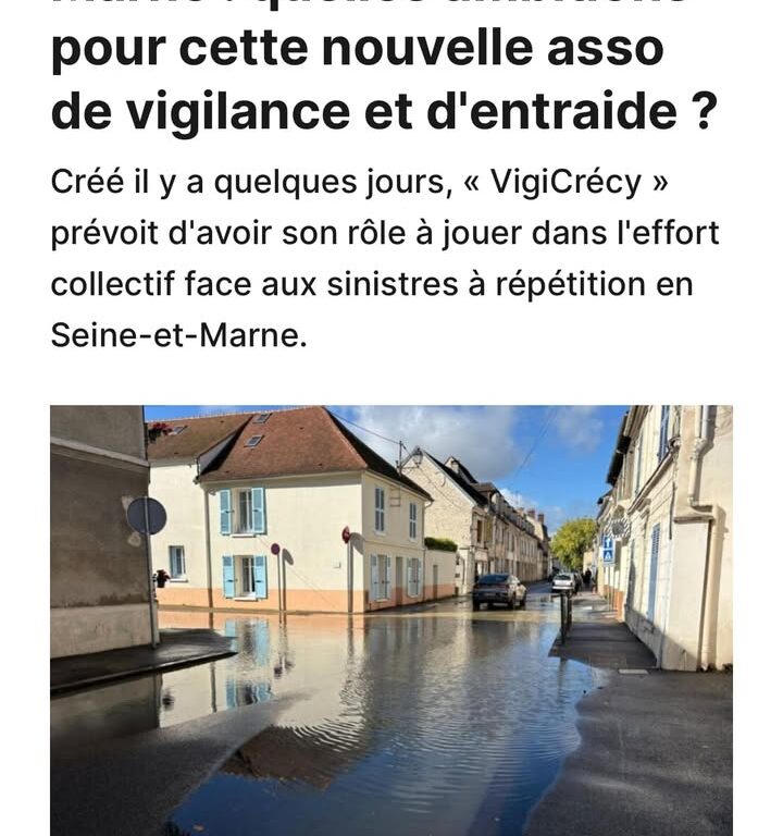 VigiCr&eacute;cy en avant-plan : interview au Pays Briard