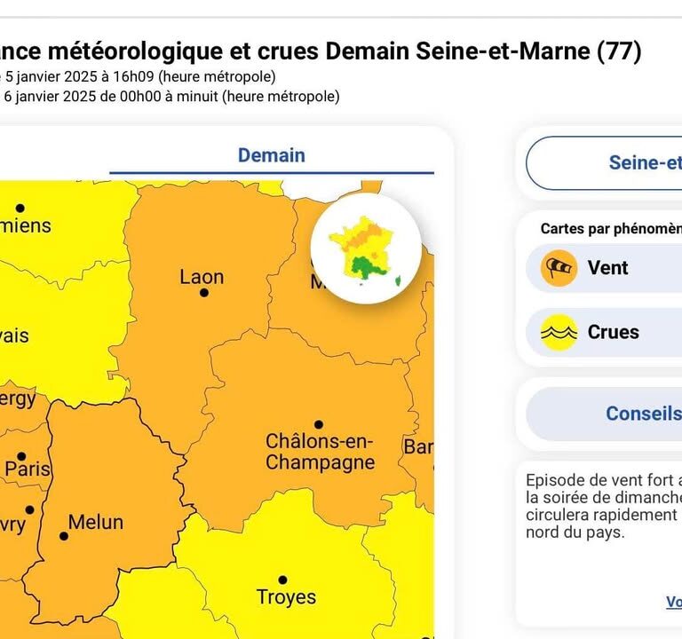 Vigilance Orange : vent et crues attendus