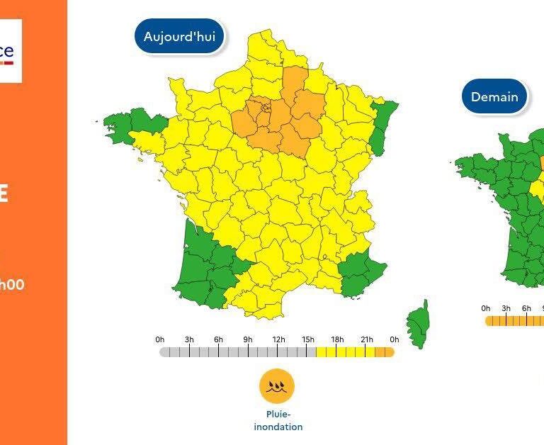 Vigilance orange : risques de ruissellements sur le bassin versant
