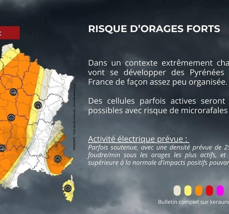 Vigilance orange : risque d&rsquo;orage violent en Seine-et-Marne