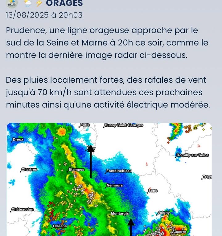 Orage en approche : restez vigilants