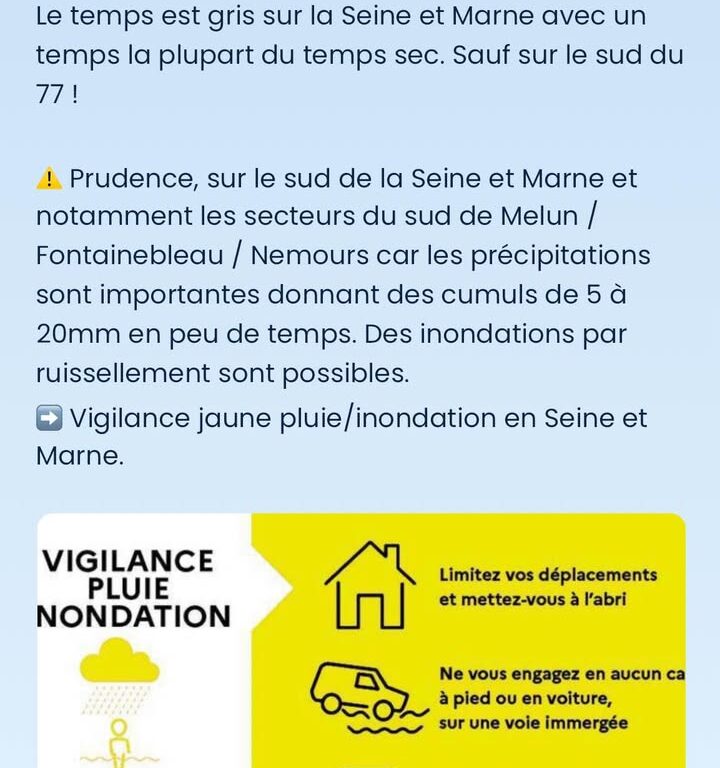 Risque de ruissellement : vigilance accrue en Seine-et-Marne