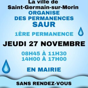Permanences SAUR à Saint-Germain-sur-Morin : infos eau et facturation