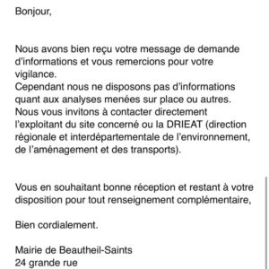 Pollution de l’Aubetin : la mairie de Beautheil-Saints répond