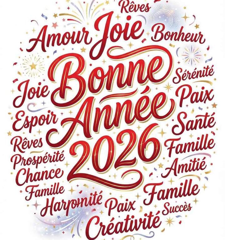 Bonne ann&eacute;e 2026 &agrave; tous