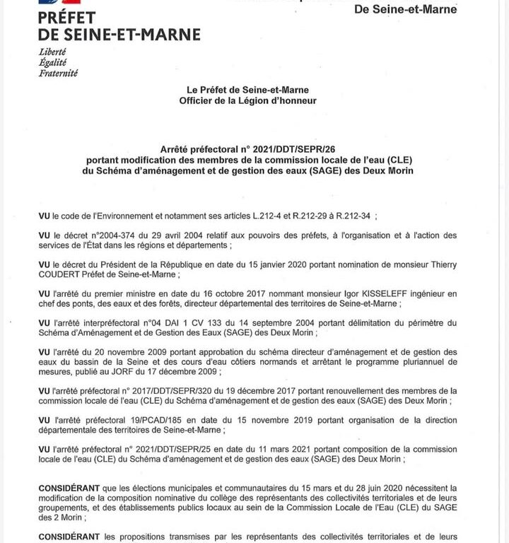 VigiCr&eacute;cy&reg; candidate &agrave; la Commission Locale de l&rsquo;Eau des Deux Morin