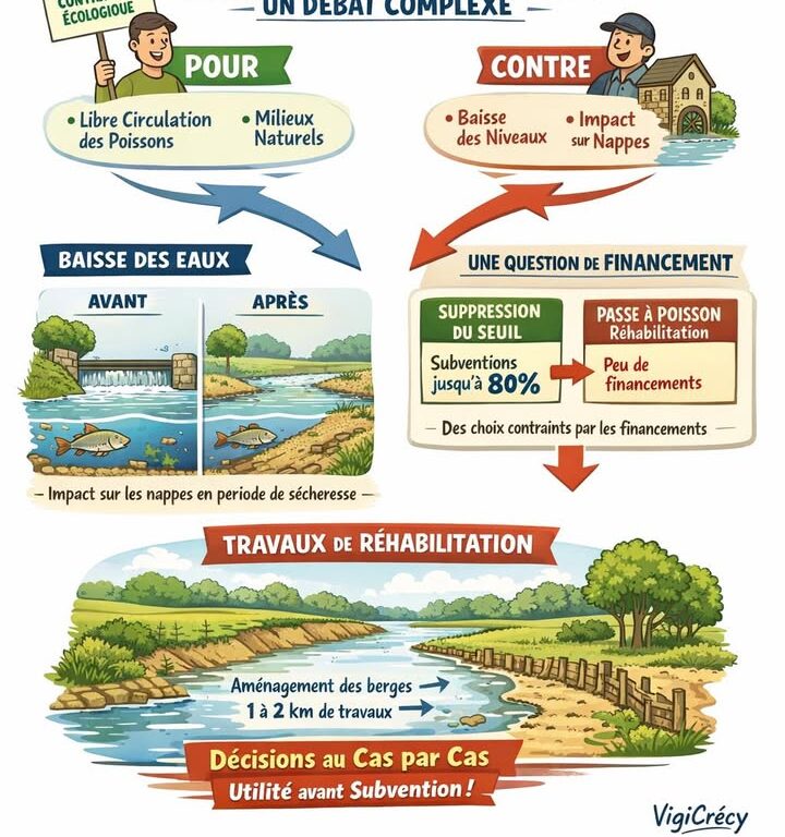Suppression des seuils : d&eacute;bat complexe entre continuit&eacute; &eacute;cologique et impacts locaux