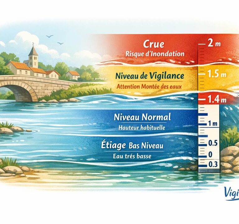 &Eacute;chelles de crues : un outil simple pour suivre le niveau de l&rsquo;eau