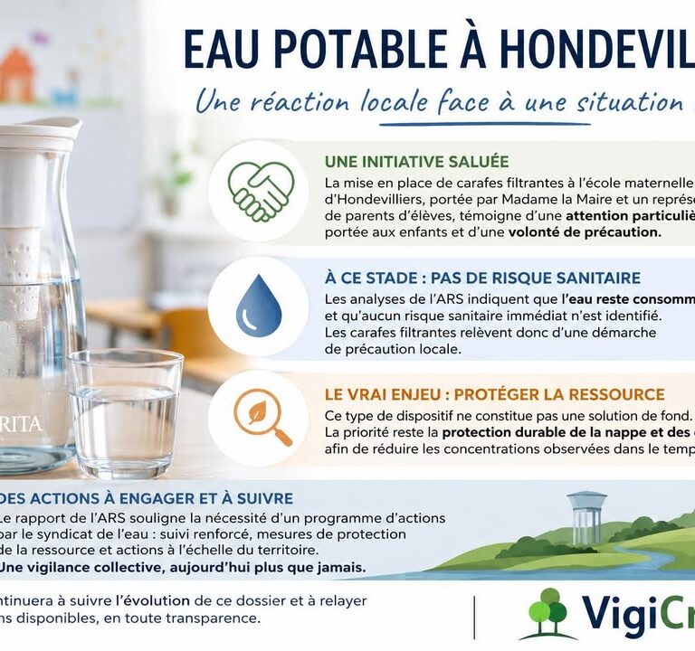 Eau potable à Hondevilliers : carafes filtrantes face aux pesticides