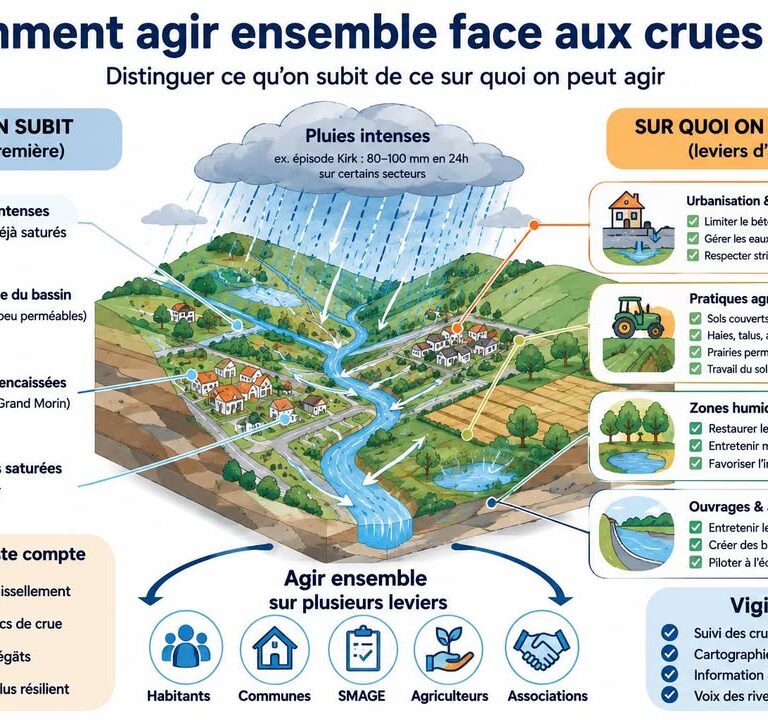 Crues des Deux Morin : distinguer ce qu&rsquo;on subit de ce sur quoi on peut agir