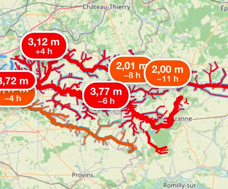 Visualisez la propagation des crues sur la carte interactive