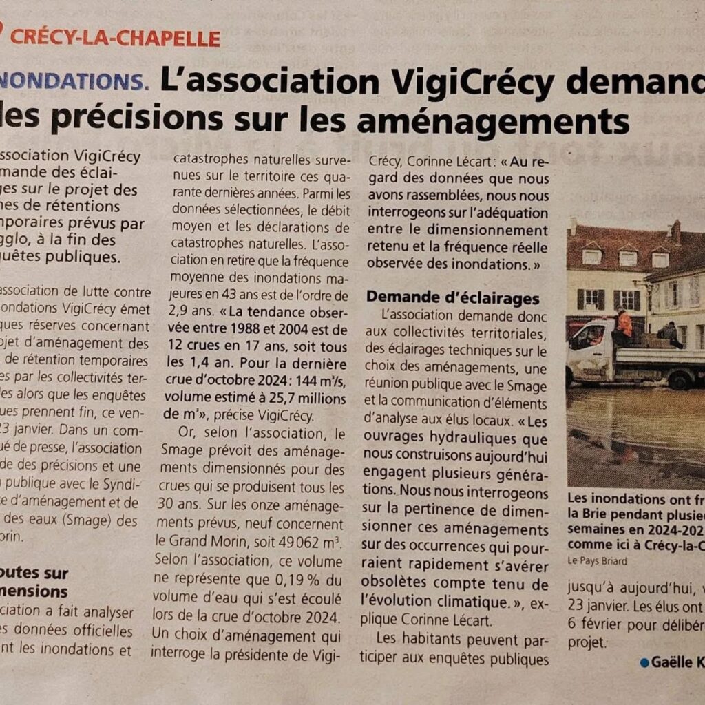 L'association VigiCr&eacute;cy&reg; demande des pr&eacute;cisions sur les am&eacute;nagements